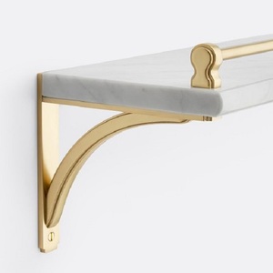 Support d'étagère en laiton finition or, durable, pour intérieur et extérieur, style vintage et moderne, décoration intérieure – Meilleures ventes - Product Image 4