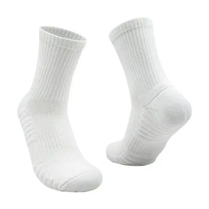 High Quality Youth Men's Breathable Knee High Athletic <b>Socks</b> Patchwork Pattern White Blue Low MOQ for <b>Running</b> - Product Image 3