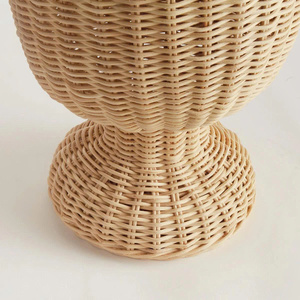Handwoven Rattan Urn Planter <b>Tall</b> Wicker Decorative Flower Pot For Indoor Outdoor Garden Plant Pots - Product Image 2