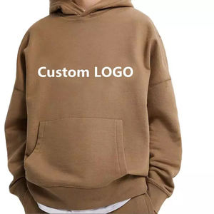 Sweat-shirts pour hommes de qualité supérieure, 100% coton, style oversize à épaules tombantes, sweat-shirts épais avec logo imprimé, mode streetwear - Product Image 4