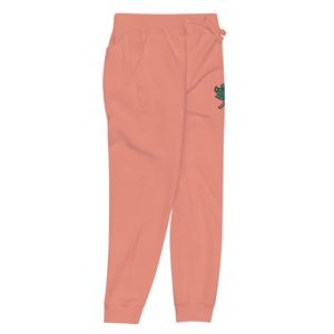 Peach Sweatpants Premium Jogger Pants Casual Fleece <b>Trousers</b> <b>Elastic</b> <b>Waist</b> Ribbed Cuffs Soft Comfortable Lounge Sportswear - Product Image 4