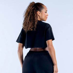 เสื้อยิมผู้หญิงขายส่ง พิมพ์โลโก้ตามสั่ง ผ้าคอตตอนผสม ระบายอากาศได้ดี และเป็นมิตรต่อสิ่งแวดล้อม - Product Image 5