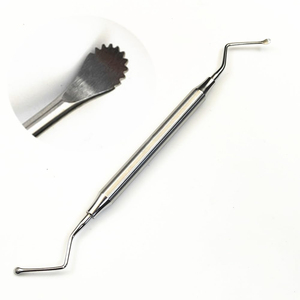 Excavateur dentaire professionnel à double extrémité de 3,0 mm pour implants |   Cuillère à dents de scie dentelées de qualité supérieure |   Réutilisable, qualité chirurgicale - Product Image 1