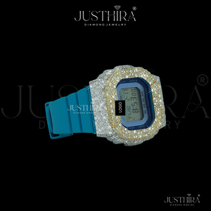 Reloj Digital de Lujo con Diamantes Moissanite VVS, Resistente a Impactos, Caja Plateada, Unisex, Regalo de Boda o Compromiso - Product Image 3