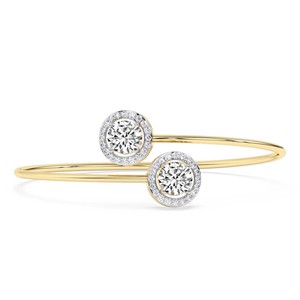 Brazalete Celina Halo Flexi de Oro Rosa de 14 Quilates con Diamantes de Laboratorio (1 Ct.) Tw. Pulseras y Brazaletes de Diamantes Elegantes y de Lujo, Joyería al por Mayor - Product Image 2
