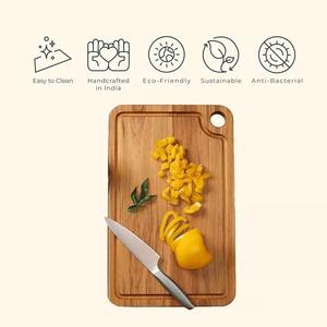 Herramienta de cocina multifunción duradera hecha a mano de madera de olivo y tabla de cortar con diseño colorido de moda - Product Image 3