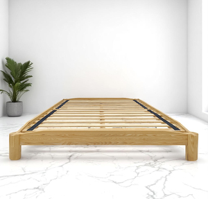 Minimal Rubberwood Bed <b>Frame</b> Japanese Joinery Tool-Free Design Easy Assembly Wooden Beds Furniture Manufacturers in Vietnam - Product Image 1
