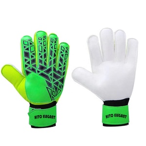 Gants de gardien de but de football à doigts entiers, design personnalisé, vert, impression sérigraphique sur latex allemand, 4 mm, coupe négative allemande - Product Image 1