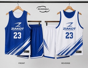 Jersey Basket Asli Desain Pola 3D Merah-Putih Kustom Terbaik Industri Grosir Langsung, Motif Bendera Amerika - Product Image 4
