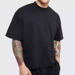 เสื้อยืดผู้ชายทรงบ็อกซี่ คอโอ แขนสั้น ผ้าคอตตอนเจอร์ซีย์ 100% ล้างสีแบบวินเทจ หนัก 260 กรัม ระบายอากาศได้ดี ซับเหงื่อ - Product Image 1