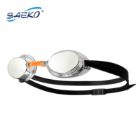 Lunettes de natation de compétition SAEKO Elite à profil bas, conception sans joint, ajustement personnalisé, protection UV400, miroir, anti-buée, étanches ISO