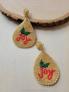 Spooky Laiton Perlé Boo Hoop Boucles D'oreilles Fête D'Halloween | Perle De Rocaille À La Main À La Mode Bijoux De Vacances Cadeau pour Femmes Filles - Product Image 4