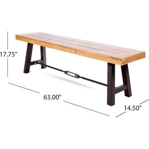 Set di 2 panche da pranzo per esterni in legno di acacia - Product Image 5