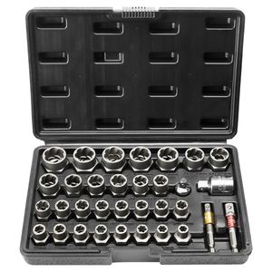 Set di estrattori per bulloni e viti da 29 pezzi, da 6 mm a 10 mm (da 13/32" a 3/4"), in acciaio CR-MO, con custodia - Product Image 2