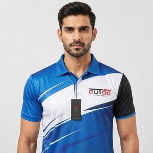 Uniforme de cricket pour homme au design unique, bleu, blanc et noir, avec rayures diagonales, respirant, en polyester, vêtements de sport - Product Image 2