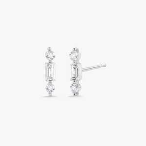 ต่างหูเพชรทรงแท่งขายส่ง ทองคำแท้ 14K 18K ทรงกลม มรกตเพาะเลี้ยง รูปทรงเรขาคณิต เรียบง่าย ทันสมัย เหมาะสำหรับใส่ทุกวัน เครื่องประดับคุณภาพสูง - Product Image 5