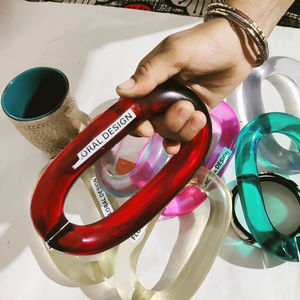 Decoración de pared de la mejor calidad, eslabones de cadena de resina de gran tamaño y colores claros, eslabones grandes de resina de varios colores disponibles. - Product Image 5