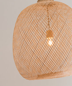 Jumbo Handwoven Bamboo Pendant Lamp Extra Large Boho Lighting Natural Wicker <b>Ceiling</b> Light Home <b>Decor</b> Supplier Manufacturer - Product Image 2