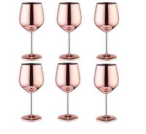 Verre à vin moderne fait main en acier inoxydable poli miroir, incassable, en métal argenté brillant, pour mariage et fête - Product Image 3