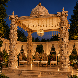 Luxury Modern Fiber Reinforced Plastic Mandap for <b>Wedding</b> Outdoor & Indoor Use - Product Image 1