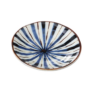 Đĩa sứ trang trí nhà bếp, kiểu dáng hiện đại, màu xanh trắng, in hình trái cây, dùng để đựng bánh ngọt, đồ ăn tối - Product Image 1