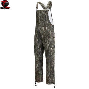 Salopette de chasse verticale camouflage pour homme, avec bretelles réglables, boucles, poche poitrine et double rabat latéral cargo - Product Image 3