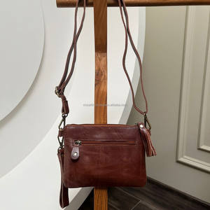 Mini bolso cruzado de piel de vaca de cuero mecanizado a mano para mujer, bolso móvil, bolso de mano de cuero genuino occidental de marca personalizada - Product Image 5