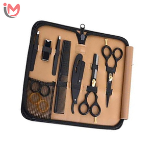 Kit de ciseaux de coiffure pour barbier avec rasoir, ensemble d'outils de toilettage professionnels pour salon, vente en gros OEM - Product Image 2