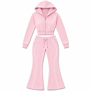 Ensemble de survêtements légers pour femmes, en coton léger, pour les marques de mode américaines, en marque privée - Product Image 1