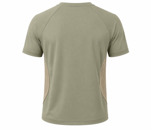 Men's Olive Green Sporty <b>T</b>-<b>Shirt</b> Short Sleeve O-Neck Raglan Quick Dry Regular Fit Knitted <b>Polyester</b>/Cotton Geometric Pattern - Product Image 4