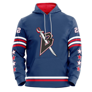 Custom 100% Polyester <b>Ice</b> Hockey Hoodie Men Logo Patches Men Hockey Hooded Anti-Bacterial for Selling - Product Image 1