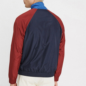 2025 Men's New Style Waterproof Windbreaker Jacket Colour <b>Block</b> Panel Front with Stand Collar Plus Size New Fashion Design - Product Image 4