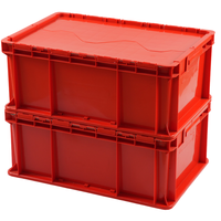 Boîtes de rangement industrielles en plastique pliables et empilables GAHH, recyclables, avec couvercle, étanches, haute résistance, capacité de charge élevée