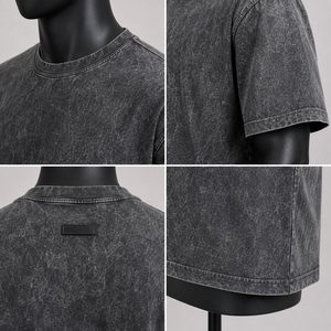 T-shirt surdimensionné personnalisé pour homme, vente en gros, style vintage délavé, streetwear décontracté, fabricant et fournisseur de vêtements OEM ODM, export en gros - Product Image 4