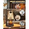 Adjustable <b>Timer</b> and Height Candle Warmer Lamp for Home Room Decoration and Housewarming Gifts - Product Image 2