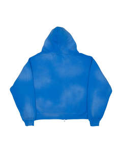 Men's Oversized <b>Hooded</b> <b>Zip</b>-Up Sweatshirt Solid Black French Terry Cotton Casual Autumn Wear - Product Image 2