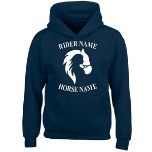 Sudadera con Capucha Personalizada 2026 con Nombre de Caballo para Jinete, Sudadera Ecuestre Unisex con Bolsillo Canguro - Product Image 1