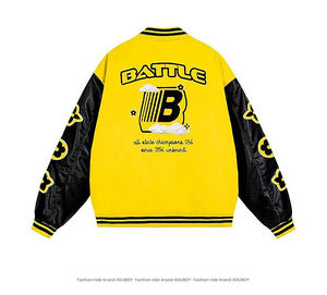 Veste bomber à capuche coupe-vent en toile personnalisée pour homme, style streetwear - Product Image 3