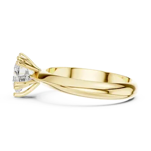 Anillo de compromiso y nupcial solitario de oro macizo de 18K con diamante cultivado en laboratorio en forma de corazón, certificado IGI, de 1.5 quilates, con seis garras y montura alta tipo catedral. - Product Image 6