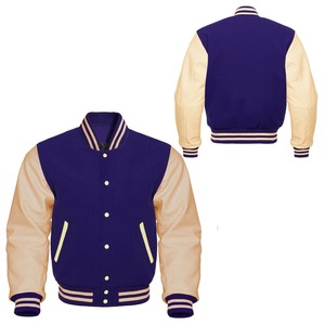 Custom College Varsity Jacket For Men Winter High Quality Leather Sleeves Letterman Breathable Baseball Varsity Jacket - Product Image 1