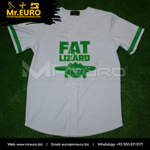 เสื้อเบสบอลแบบซับลิเมชั่นสั่งทำพิเศษ Fat Lizard คอวี แขนสั้น ติดกระดุมด้านหน้า ผลิตจากโพลีเอสเตอร์ 100% ระบายอากาศได้ดี แห้งเร็ว ทรงหลวม ใส่ได้ทั้งชายและหญิง - Product Image 3