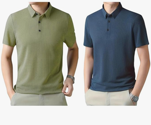 Camiseta de Hombre para Verano, Casual, de Manga Corta, Transpirable, Cómoda, Corte Regular, Ecológica, de Secado Rápido, Mezcla de Algodón Sólido, para Uso Diario - Product Image 5