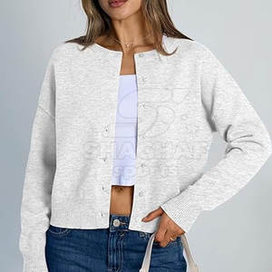 Cárdigan de Mujer, Tejido Suave, Estilo con Botones, Informal, para Uso Diario, Atuendo de Invierno a la Moda - Product Image 4