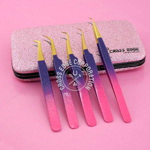 Nouvelle pince à épiler d'isolation de cils de Volume de pointe de fibre professionnelle pince à épiler Extensions de cils pince à épiler en acier inoxydable - Product Image 6