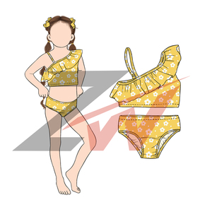 Conjunto de Traje de Baño para Niños de 4 a 14 Años, sin Mangas, para Playa o Piscina, Top y Braguita, Bikini - Product Image 2