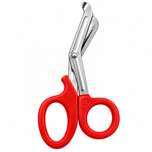 Professional Utility Scissors 5.5 Inch Stainless Steel Red Handle Multipurpose Cutting Scissor for Medical Beauty Household Use - Product Image 3