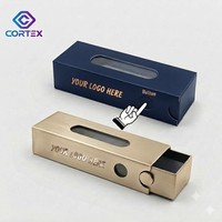 Boîte personnalisée 1g 2g jetable vide avec étiquette blanche, emballage en carton tiroir pour cartouche 1ml, emballage CR