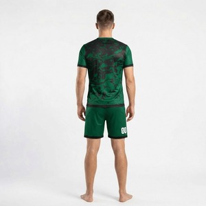 Breathable OEM Premium Quality Men's Soccer Uniform Short Sleeve Customized Logo Solid Color 100% Polyester Fabric Quick Dry - Product Image 2