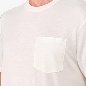 Camiseta de Hombre Personalizada con Logotipo Bordado, Tejida, 100% Algodón, con Patrón de Letras, Estilo Formal y Urbano, Suave, de Manga Corta y Corte Holgado - Product Image 4