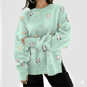 Sudadera Moderna Casual para Mujer, Mezcla de Algodón de Alta Calidad, Proveedor OEM ODM, Corte Holgado a la Moda, Pedido al por Mayor - Product Image 1